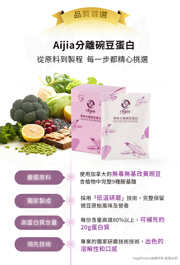 Aijia愛佳豌豆蛋白 南瓜口味說明好處