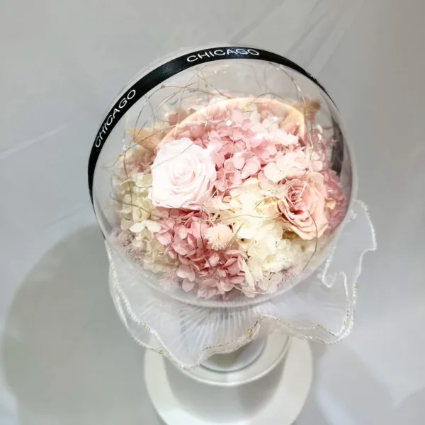 晶透永生乾燥花球|永生淺粉