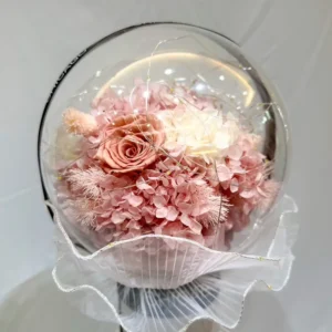 晶透永生乾燥花球|典雅玫瑰 晶透永生乾燥花球|典雅玫瑰
