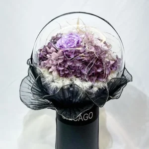 晶透永生乾燥花球|深紫永生花 晶透永生乾燥花球|深紫永生花