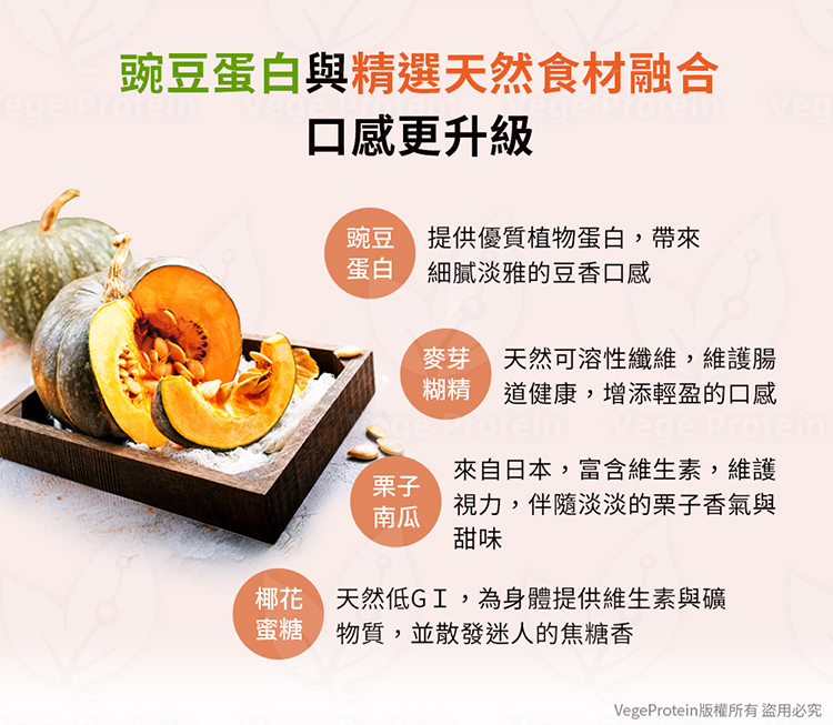 Aijia愛佳豌豆蛋白 南瓜口味說明好處口味