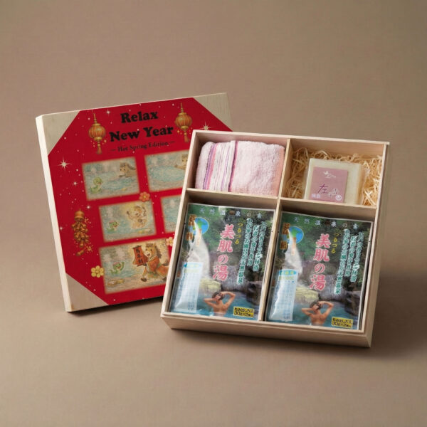 【GIVERS 】日本美肌の湯二股天然鐳礦溫泉洗沐組｜新年賀歲原木禮盒