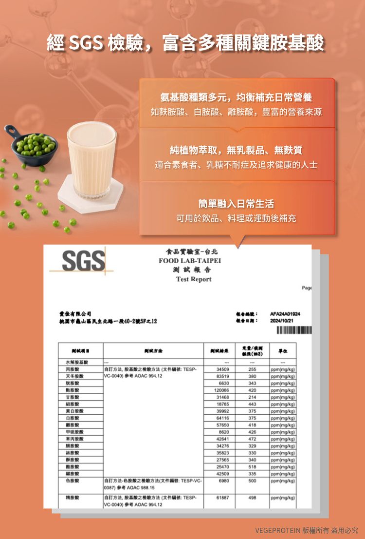 Aijia愛佳豌豆蛋白 南瓜說明特點胺基酸